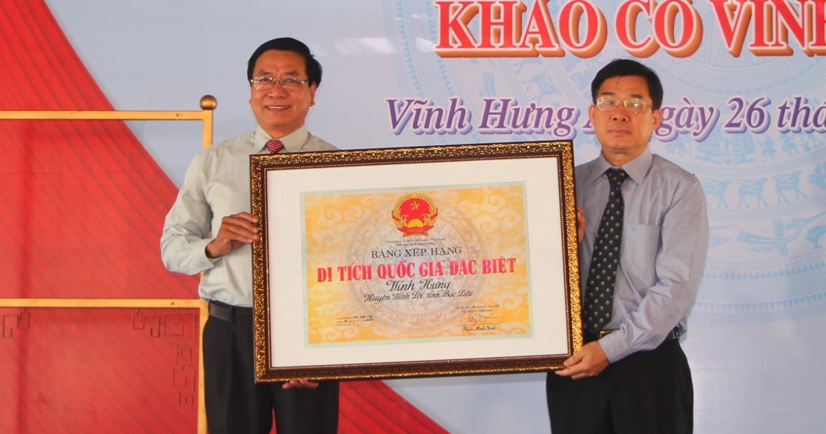 Khảo cổ Vĩnh Hưng nơi có tháp cổ nghìn tuổi là di tích quốc gia đặc biệt