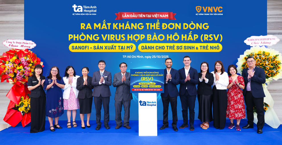 VNVC - Tâm Anh ra mắt kháng thể đơn dòng phòng hợp bào hô hấp RSV cho trẻ - 1 VNVC - Tâm Anh ra mắt kháng thể đơn dòng phòng hợp bào hô hấp RSV cho trẻ - 1