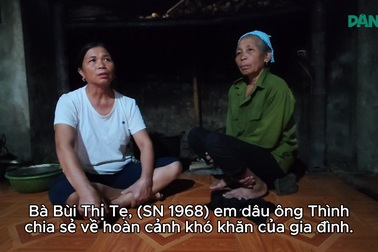 Bà lão đau yếu là chỗ dựa duy nhất của chồng tâm thần và 2 cháu nội mồ côi