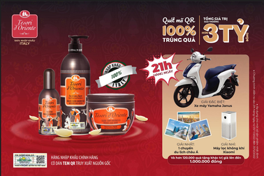 Tesori d'Oriente triển khai chương trình "Mua sữa tắm nước hoa, trúng xe tay ga"