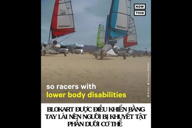 “Trố mắt” xem các vận động viên đua thuyền buồm…trên cạn