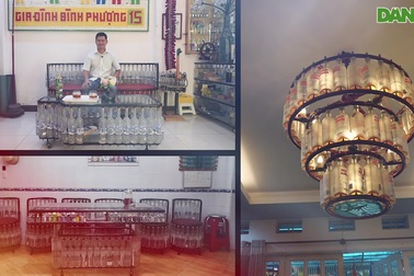 Người đàn ông biến hàng nghìn chai lọ thành giường, tủ, đồ gia dụng