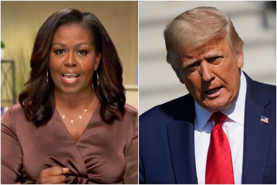 Ông Trump giận dữ đáp trả bà Obama vì bị gọi là tổng thống sai lầm - 1 Ông Trump giận dữ đáp trả bà Obama vì bị gọi là tổng thống sai lầm - 1