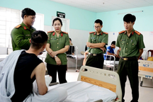 Thượng úy Cảnh sát cơ động bị thương khi truy bắt tội phạm