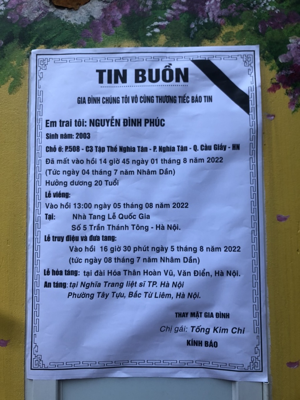 Mẹ cảnh sát hy sinh: Chúng tôi không kêu gọi tiền phúng viếng trên mạng - 2 Mẹ cảnh sát hy sinh: Chúng tôi không kêu gọi tiền phúng viếng trên mạng - 2
