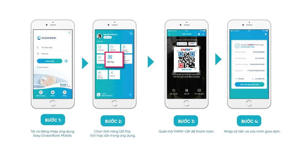 Đặt vé máy bay dễ dàng, thanh toán VNPAY-QR cực tiện trên Easy OceanBank Mobile - 3 Đặt vé máy bay dễ dàng, thanh toán VNPAY-QR cực tiện trên Easy OceanBank Mobile - 3