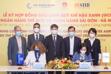 SHB và World Bank ký hợp đồng bảo lãnh Quỹ Khí hậu Xanh