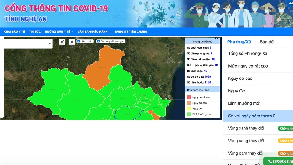 Bản đồ cổng thông tin Covid-19 Nghệ An. Bản đồ cổng thông tin Covid-19 Nghệ An.