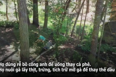 Cặp đôi tự trồng rau, nuôi gà, bắt cá, một năm không mua thực phẩm