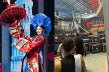 Sân khấu thi hoa hậu Miss Cosmo 2024 tại TPHCM bị sập