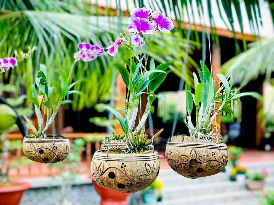 Choáng ngợp biệt phủ 6 tỷ đồng làm từ 4.000 cây dừa của lão nông miền Tây - 12