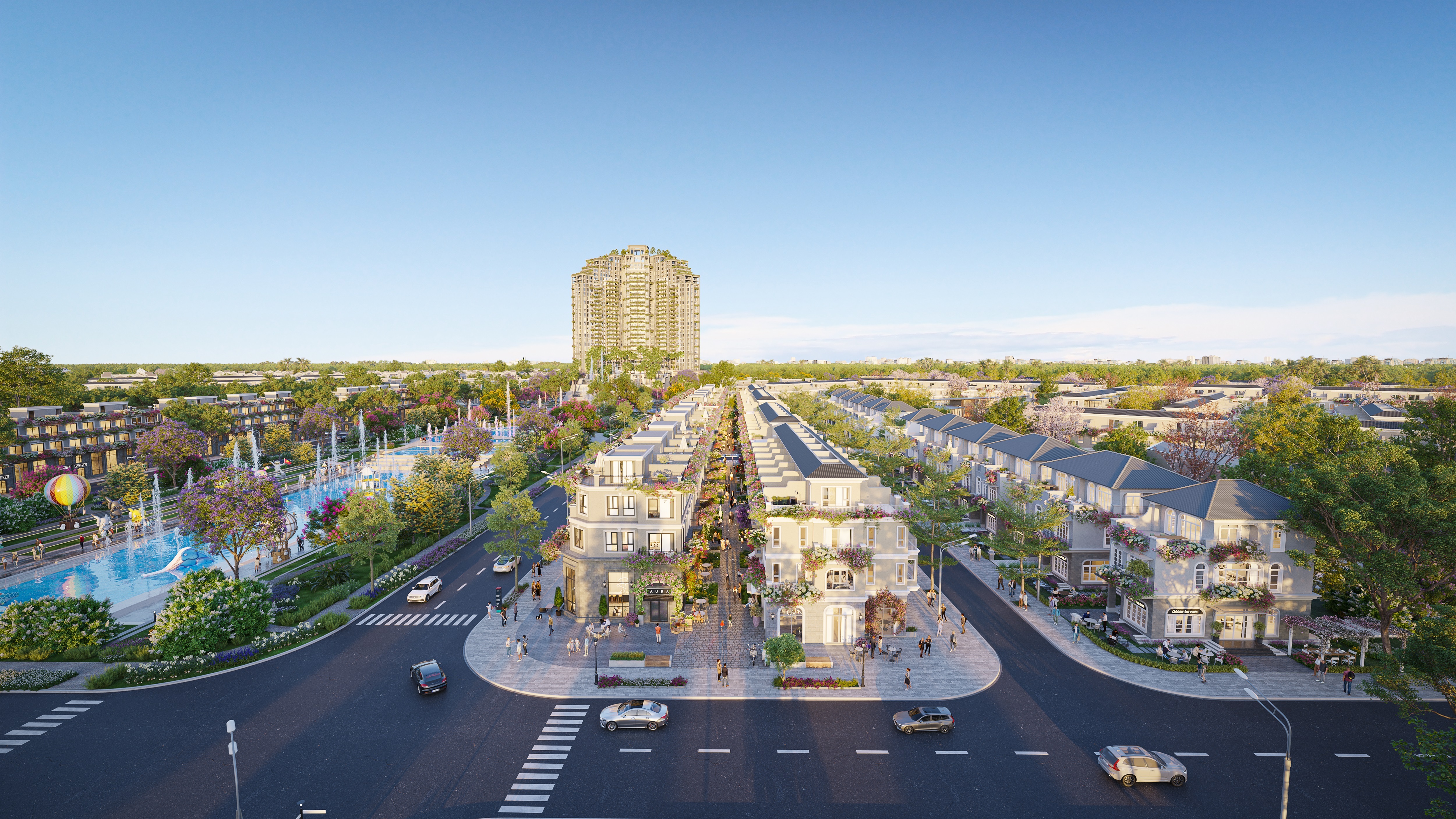 ការទាក់ទាញនៃទីតាំង pentagon ពេជ្រនៃទីប្រជុំជនការ៉េត្រួសត្រាយនៅ Nghe An - ១ Sức hút từ vị trí ngũ giác kim cương của nhà phố quảng trường tiên phong tại Nghệ An - 1