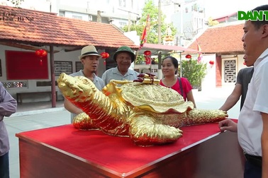 Mục sở thị "cụ" rùa rát vàng 9999, giá trăm triệu đồng không bán