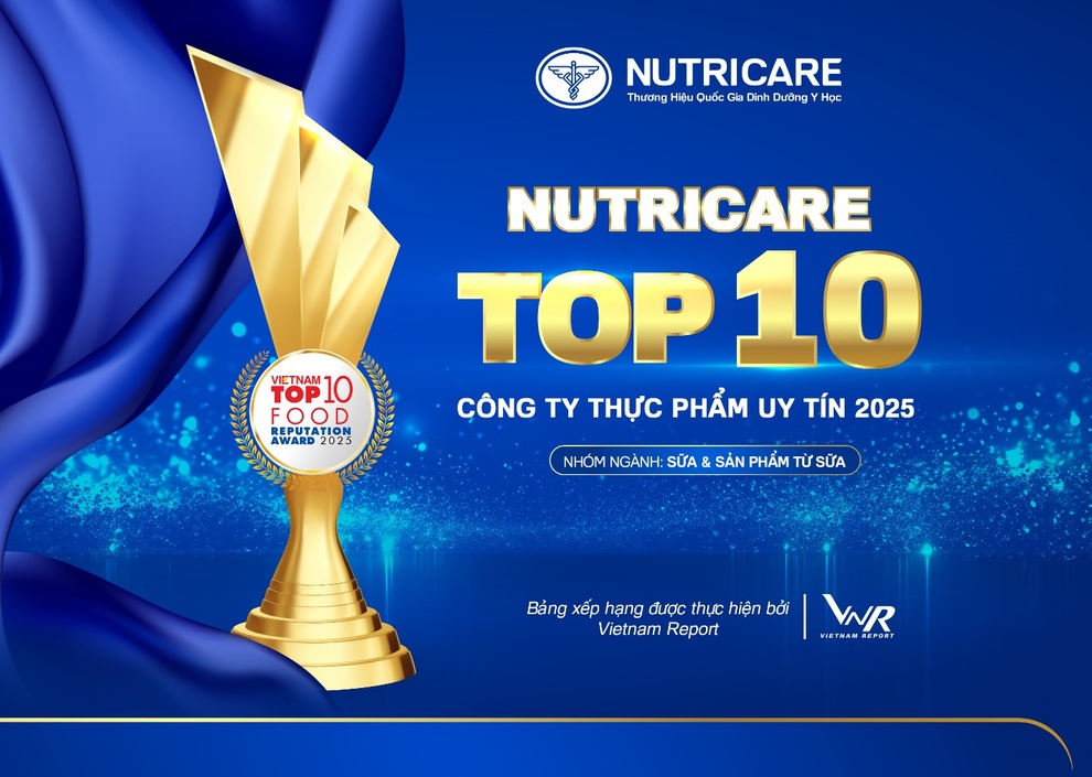 Nutricare thăng hạng trong Top 10 công ty thực phẩm uy tín 2025 - 1 Nutricare thăng hạng trong Top 10 công ty thực phẩm uy tín 2025 - 1