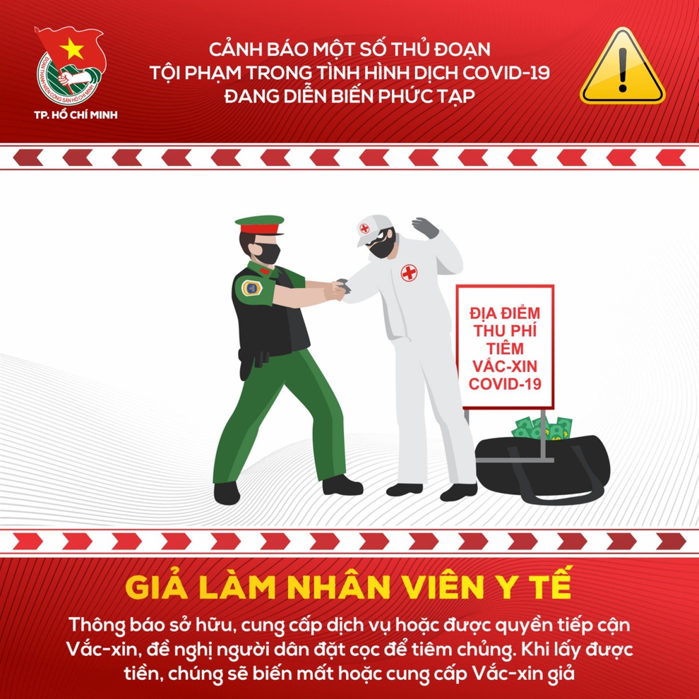 Cảnh báo thủ đoạn giả nhân viên y tế bán quyền tiếp cận vắc xin - 5 Cảnh báo thủ đoạn giả nhân viên y tế bán quyền tiếp cận vắc xin - 5