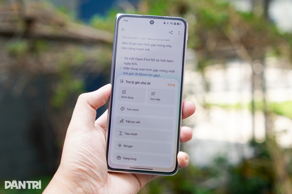 Trải nghiệm AI trên OPPO Find N5: Nâng tầm hiệu suất và nhiếp ảnh di động - 7 Trải nghiệm AI trên OPPO Find N5: Nâng tầm hiệu suất và nhiếp ảnh di động - 7