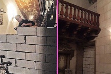 Hậu ly dị, chồng xây tường gạch chia đôi căn nhà với vợ