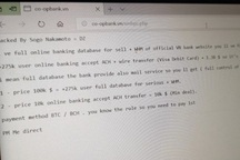 Một ngân hàng Việt bị tấn công, hacker ‘dọa’ bán 275.000 dữ liệu