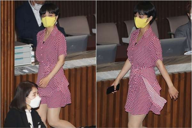 Nghị sĩ mặc váy đỏ ở quốc hội Hàn Quốc gây xôn xao