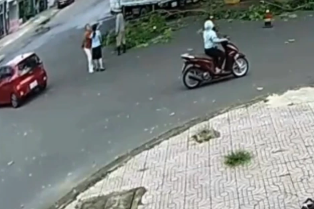 Nữ nhân viên môi trường bị tát vào mặt khi tỉa cây trên phố - 1 Nữ nhân viên môi trường bị tát vào mặt khi tỉa cây trên phố - 1