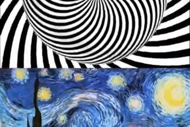 Đoạn clip ngắn tạo hiệu ứng ảo giác đầy thú vị trên bức tranh