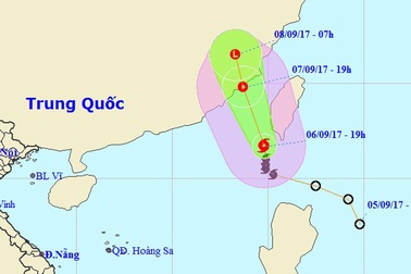 Bão số 9 hướng vào Trung Quốc, Biển Đông có gió giật mạnh