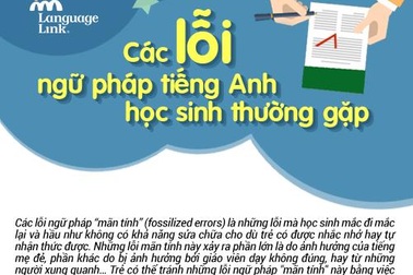 Infographics: Các lỗi ngữ pháp tiếng Anh học sinh Việt Nam thường gặp
