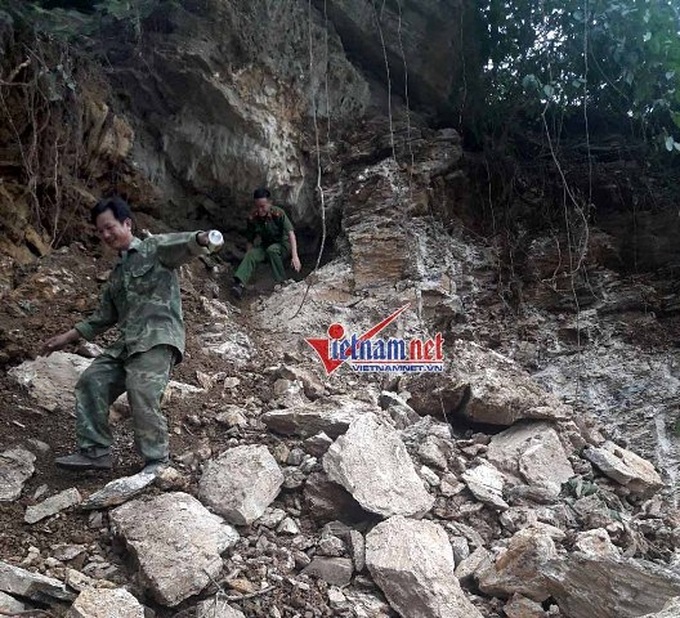Lực lượng công an huyện Lương Sơn vào cuộc xác minh thông tin về kho báu 