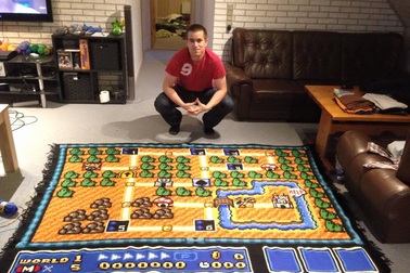 Fan cuồng dành 7 năm móc thảm hình nền game Mario