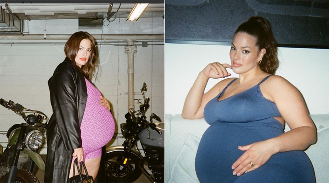 Chân dài Ashley Graham khoe bụng bầu khi mang song thai - 1 Chân dài Ashley Graham khoe bụng bầu khi mang song thai - 1