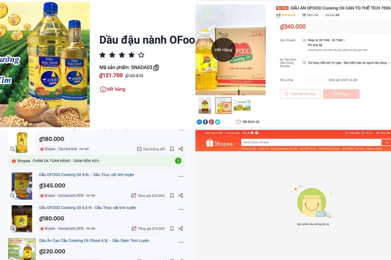 Dầu ăn OFOOD “bốc hơi” khỏi kệ hàng và các sàn thương mại điện tử - 1