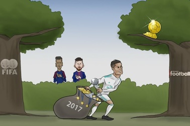 Góc biếm họa: C.Ronaldo “vơ vét” danh hiệu