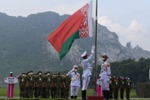 Thượng cờ các quốc gia tham dự Army Games 2021 tại Việt Nam