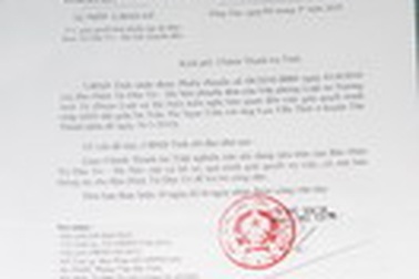 UBND tỉnh chỉ đạo giải quyết vụ khiếu kiện đất đai tại huyện Tân Thành   