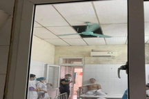 Trần thạch cao rơi xuống giường bệnh ở Bệnh viện Đa khoa tỉnh Hải Dương