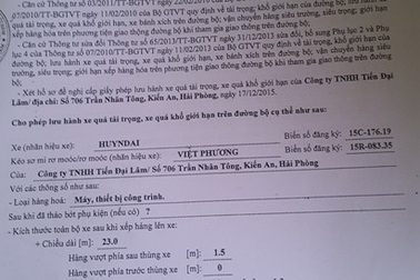 Đoàn xe "khủng" không phép: Cảng Hải Phòng xếp hàng theo... giấy phép giả!