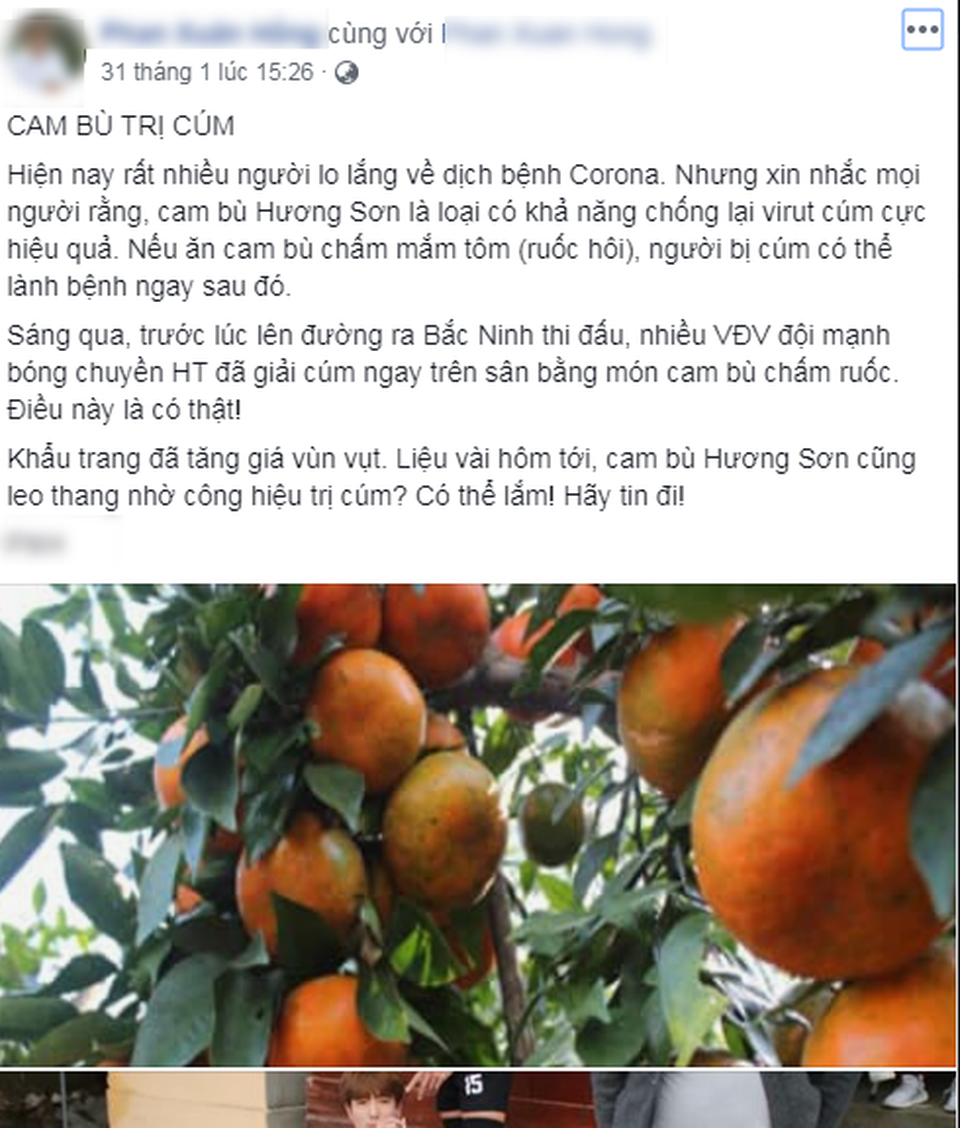 Rao gom mua cam tràn ngập chợ mạng vì sợ dịch Corona - 3 Rao gom mua cam tràn ngập chợ mạng vì sợ dịch Corona - 3