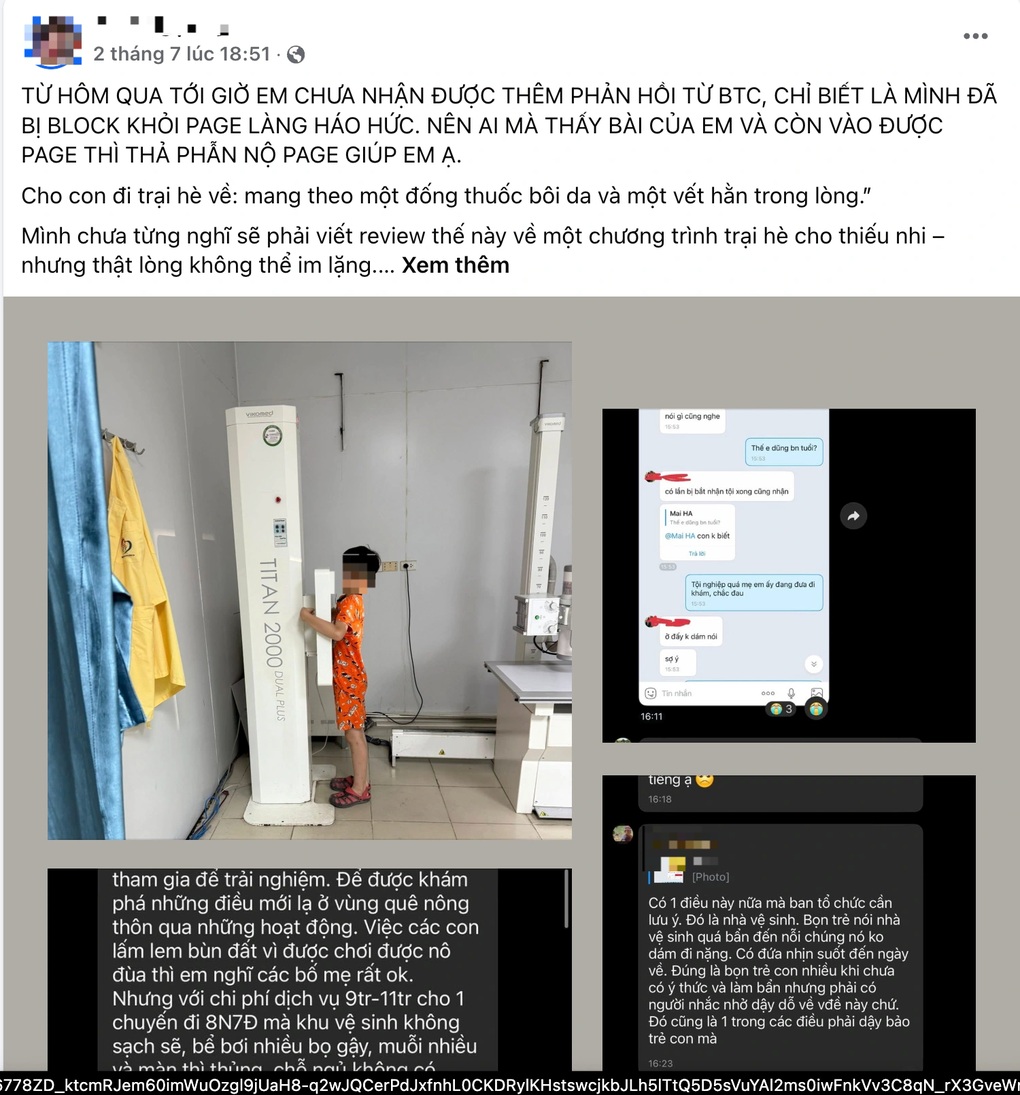 Chi 10 triệu cho con đi trại hè, mẹ ở Hà Nội sốc khi con bị bắt nạt - 1 Chi 10 triệu cho con đi trại hè, mẹ ở Hà Nội sốc khi con bị bắt nạt - 1