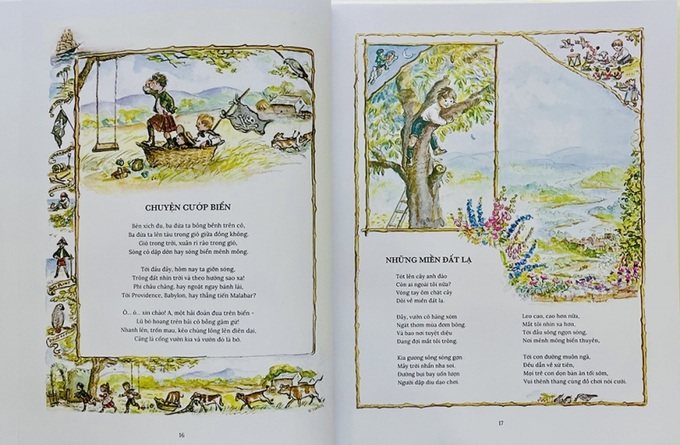 Sách do Tasha Tudor minh họa vừa cổ điển và tao nhã phù hợp với tập thơ