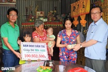 Hai bé mất cha vì Covid-19, được bạn đọc giúp gần 120 triệu đồng