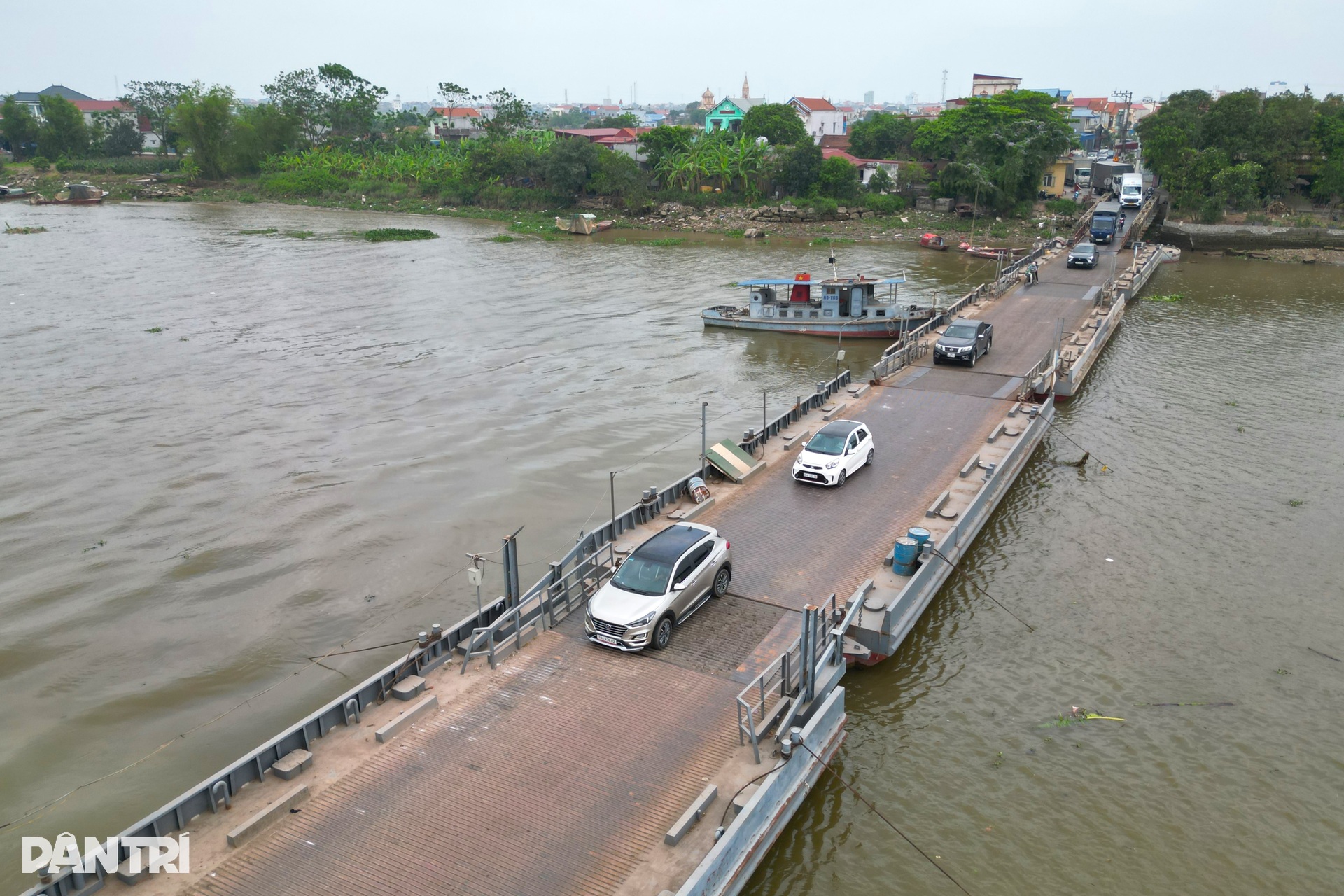 Hiện trạng cầu phao gần 30 tuổi bắc qua sông Ninh Cơ chờ ngày nghỉ hưu - 2
