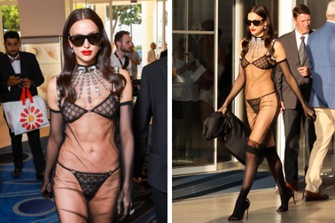 Vừa bị chê mặc phản cảm đi xem đua xe, Irina Shayk lại "đốt mắt" ở Cannes