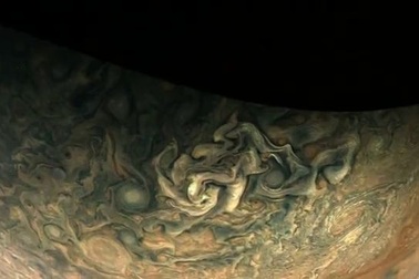Đoạn phim tua nhanh về hành tinh Jupiter