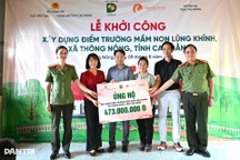 Báo Dân trí phối hợp cùng các đơn vị khởi công điểm trường Lũng Khỉnh