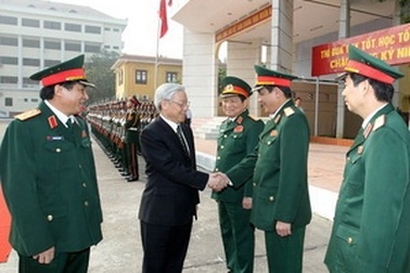 Tổng Bí thư thăm Học viện Chính trị Bộ Quốc phòng