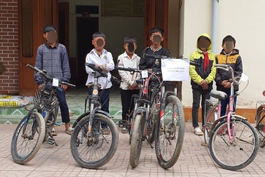 Nhóm học sinh "nhí" trộm hàng loạt xe đạp của người dân