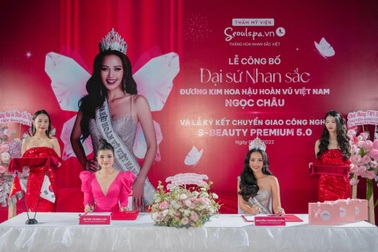 Đương kim Hoa hậu Ngọc Châu làm Đại sứ Nhan sắc Thẩm mỹ viện SeoulSpa.Vn