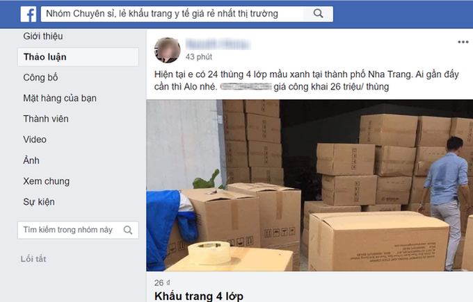 Mua khẩu trang 26 triệu đồng/thùng trên mạng, nếm trái đắng vì giao dịch ảo - Ảnh 2.