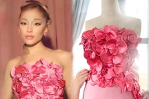 Ariana Grande bất ngờ diện váy hoa lan của nhà thiết kế Việt