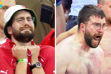 Bức ảnh lột tả cảnh "chết đi sống lại" gây sốt của cổ động viên Thụy Sĩ